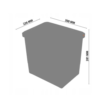 Cabinet Recycling Bins Soft-Close 3 x 4 gal (15 L) + 1 x 1.6 gal (6 L) - 23-5/8 inch (60 cm) Base Cabinet