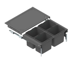 Pull Out Cabinet Recycling Bins Soft-Close 4x15L or 4x20L - 31-1/2 inch (80 cm) Kitchen Cabinet