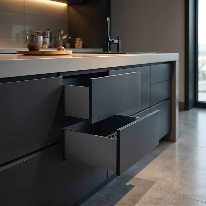 Slim Box Drawer System 88 lb (40 kg) - Soft-Close - 18 mm Panels