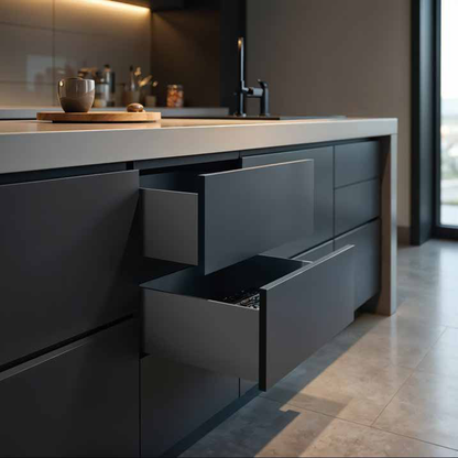 Slim Box Drawer System 88 lb (40 kg) - Soft-Close - 18 mm Panels