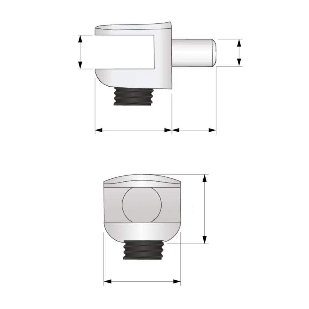 Glass Shelf Brackets - 3/16 inch (5 mm)