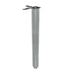 Square Adjustable Table Leg 28 inch (710 mm), Brushed Nickel, ZnAl Mounting Plate