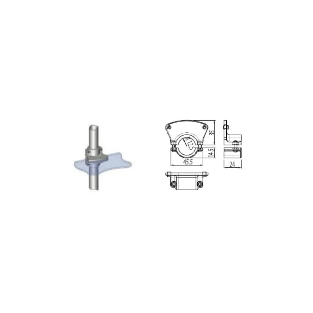 Shelf Support Connector Bracket, Single-Sided 1 inch (25 mm), Chrome