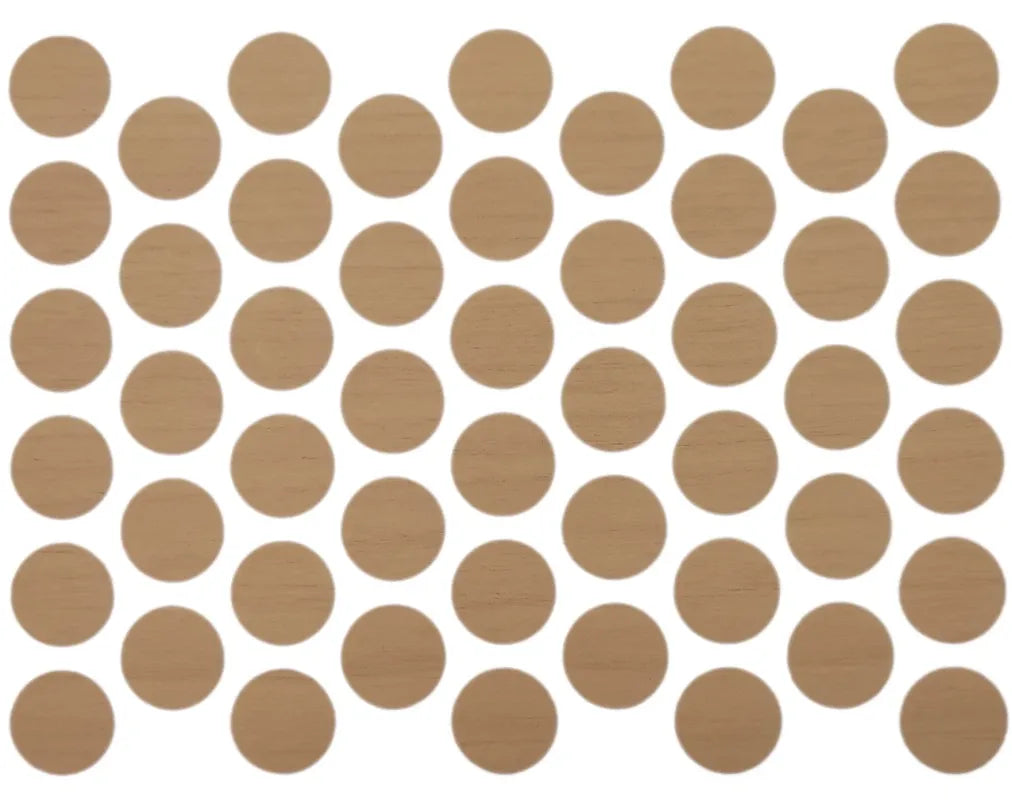 Self-Adhesive Screw Cover Caps - Maple 9/16 inch (14 mm)