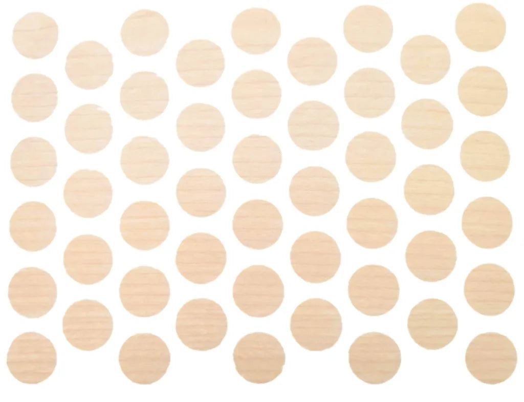 Self-Adhesive Screw Cover Caps - Light Maple 9/16 inch (14 mm)