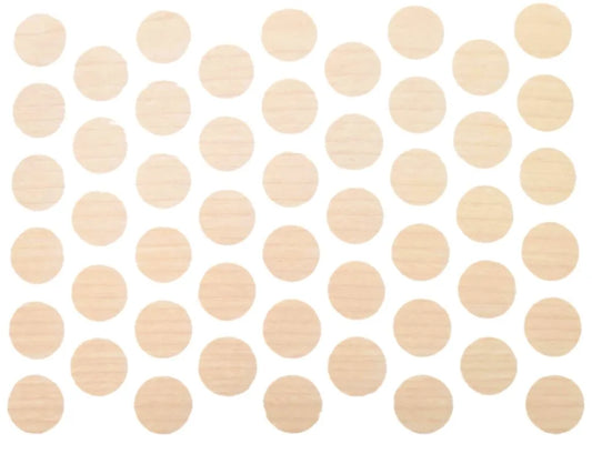 Self-Adhesive Screw Cover Caps - Light Maple 9/16 inch (14 mm)