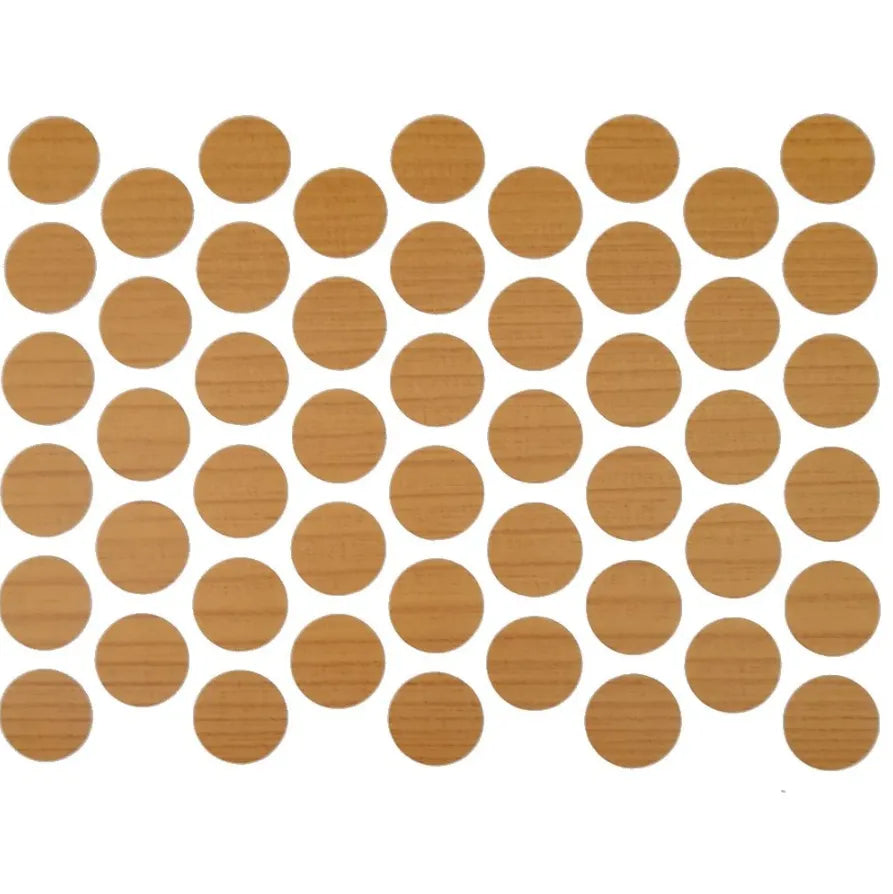 Self-Adhesive Screw Cover Caps - Dark Pine 9/16 inch (14 mm)