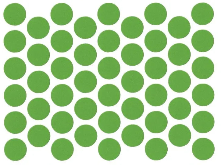 Self-Adhesive Screw Cover Caps - Green 9/16 inch (14 mm)