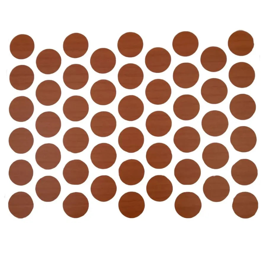 Self-Adhesive Screw Cover Caps - Light Cherry 9/16 inch (14 mm)