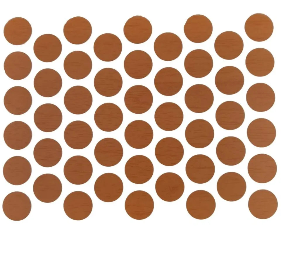 Self-Adhesive Screw Cover Caps - Italian Walnut 9/16 inch (14 mm)