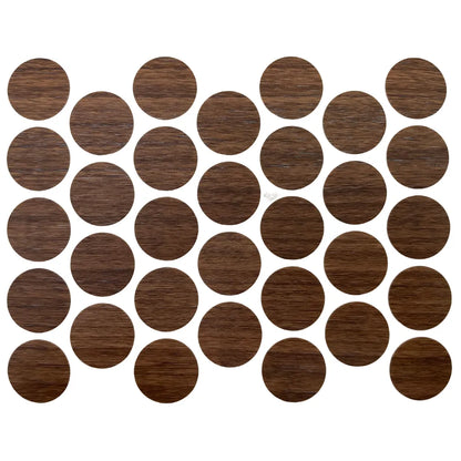Self-Adhesive Screw Cover Caps - Italian Walnut 11/16 inch (18 mm)