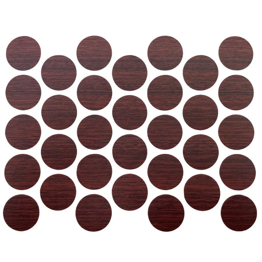 Self-Adhesive Screw Cover Caps - Mahogany 11/16 inch (18mm)