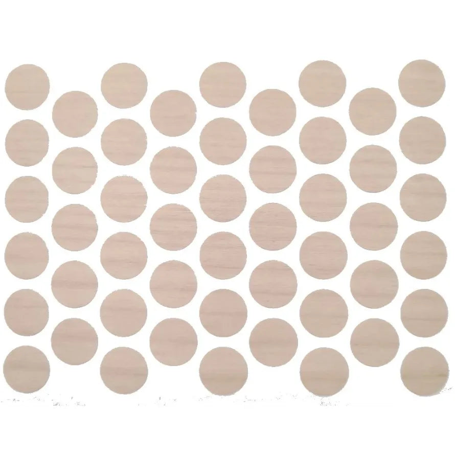 Self-Adhesive Screw Cover Caps - Natural Birch 9/16 inch (14 mm)
