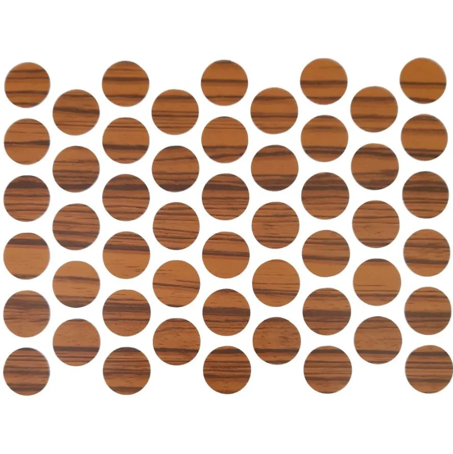 Self-Adhesive Screw Cover Caps - Olive 9/16 inch (14 mm)