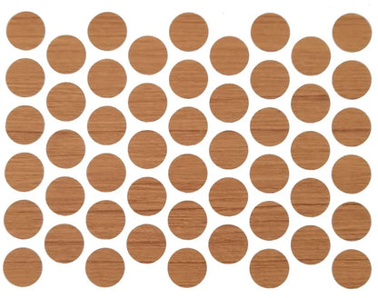 Self-Adhesive Screw Cover Caps - Teak 9/16 inch (14 mm)