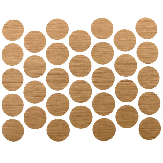 Self-Adhesive Screw Cover Caps - Teak 11/16 inch (18 mm)