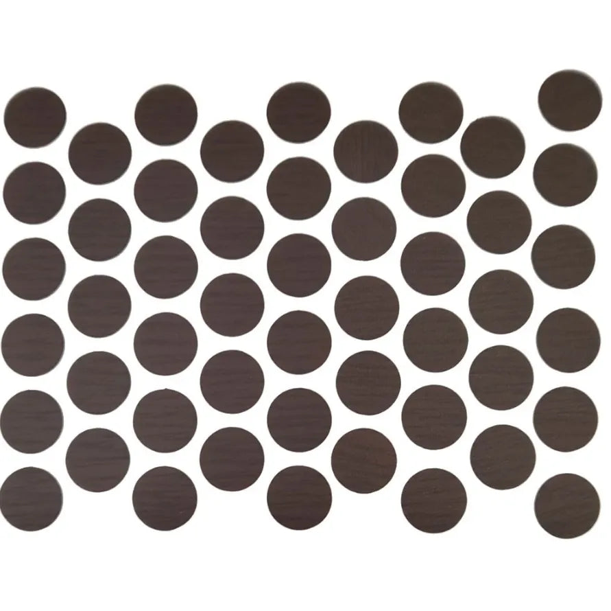 Self-Adhesive Screw Cover Caps - Wenge 9/16 inch (14 mm)