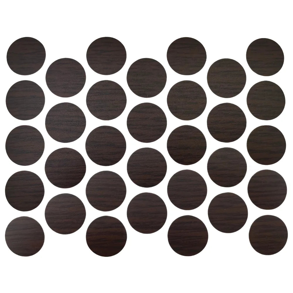 Self-Adhesive Screw Cover Caps - Wenge 11/16 inch (18 mm)