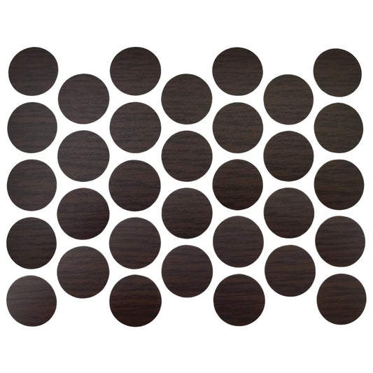 Self-Adhesive Screw Cover Caps - Wenge 11/16 inch (18 mm)
