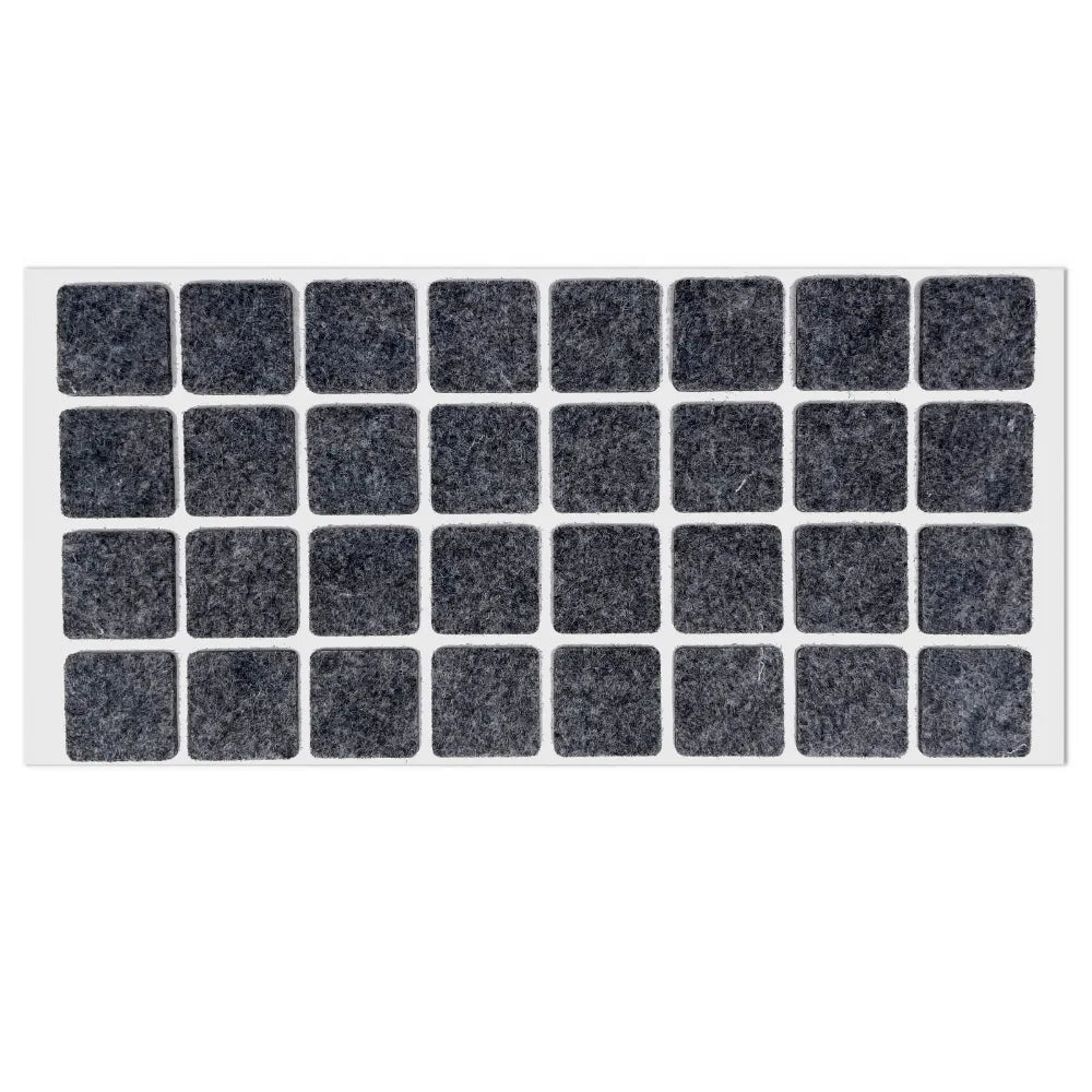 Self-Adhesive Felt Pad 1 inch x 1 inch (25x25 mm) Gray