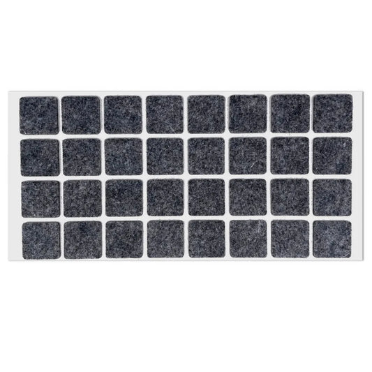 Self-Adhesive Felt Pad 1 inch x 1 inch (25x25 mm) Gray