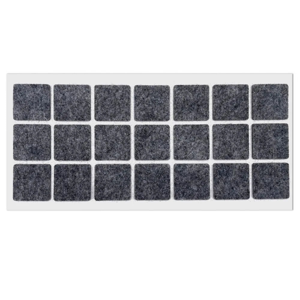 Self-Adhesive Felt Pad 1-3/16 x 1-3/16 inch (30x30 mm) Gray