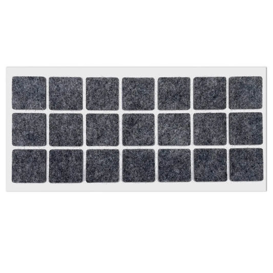 Self-Adhesive Felt Pad 1-3/16 x 1-3/16 inch (30x30 mm) Gray