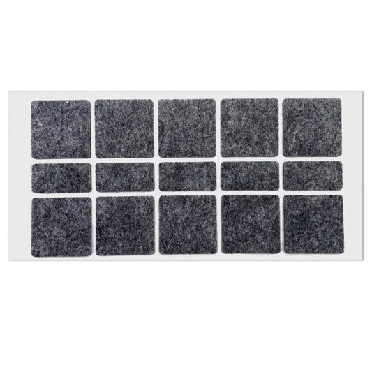 Self-Adhesive Felt Pads 1-9/16 x 1-9/16 inch / 13/16 x 1-9/16 inch (40x40mm / 20x40mm) Gray