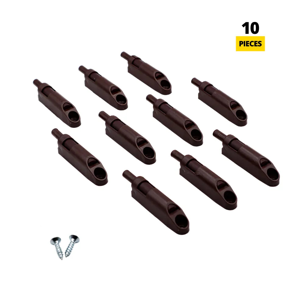 Soft-Close Cabinet Door Damper - Brown (10 Pack)