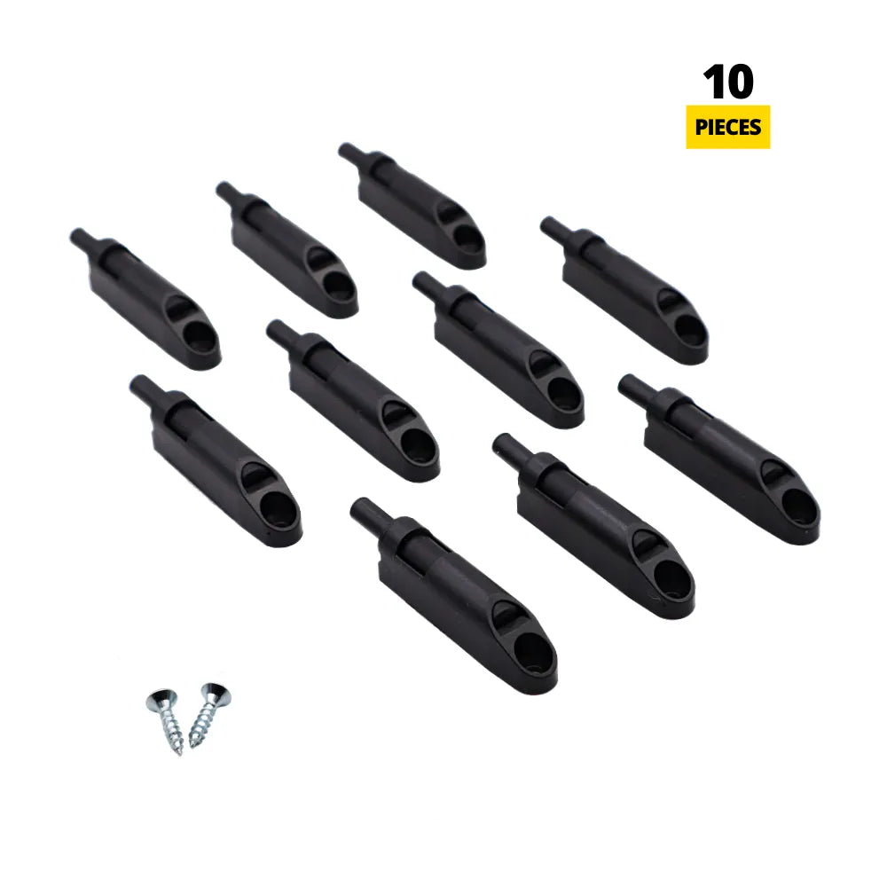 Soft-Close Cabinet Door Damper - Black (10-Pack)