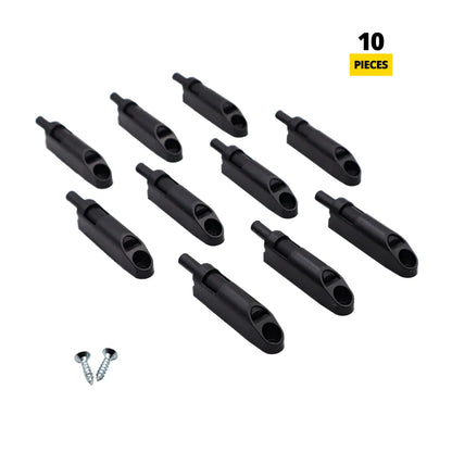 Soft-Close Cabinet Door Damper - Black (10-Pack)