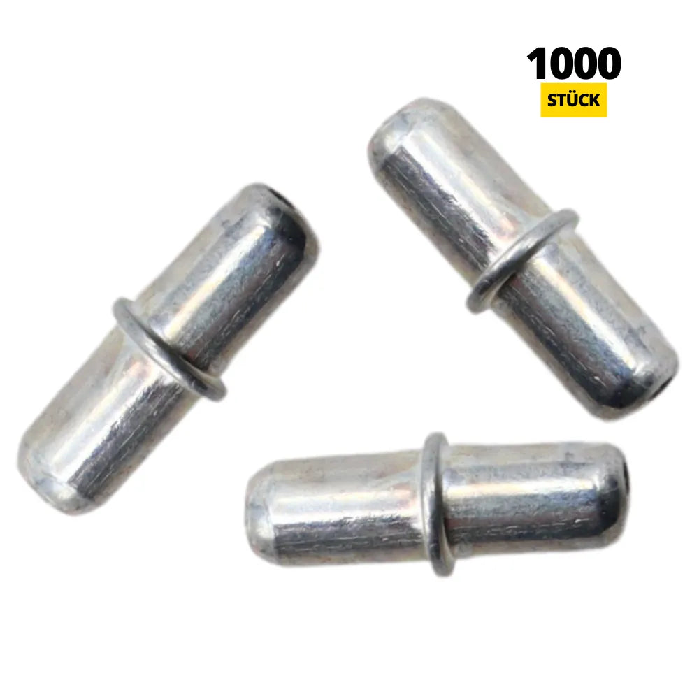 Push-In 3/16 inch (5 mm) Zinc-Plated Metal Shelf Brackets - 1000 Pack