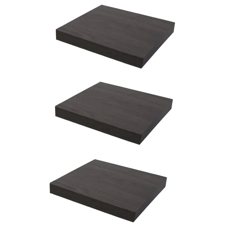 Concealed Floating Bookshelf - 3-Pack - Anthracite Oak - 9-1/4 inch (23.5 cm)