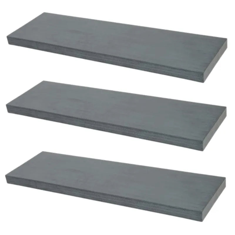 Concealed Floating Bookshelves - 3-Pack - Industrial Gray - 47-1/4 inch (120 cm)