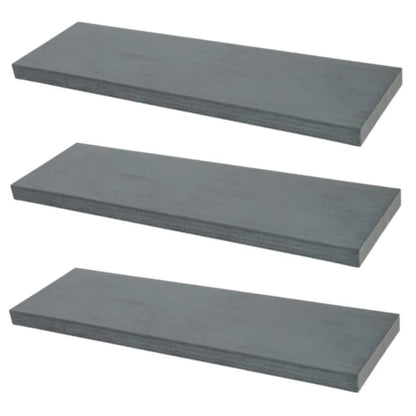 Concealed Floating Bookshelves - 3-Pack - Industrial Gray - 47-1/4 inch (120 cm)