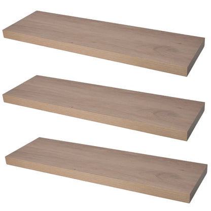 Concealed Floating Bookshelf - Set of 3 - Knotty Oak - 35-7/16 inch (900 mm)