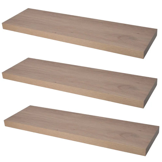 Concealed Floating Bookshelf - Set of 3 - Knotty Oak - 35-7/16 inch (900 mm)