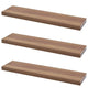 Concealed Floating Bookshelves - 3-Pack - Walnut - 35-7/16 inch (90 cm)