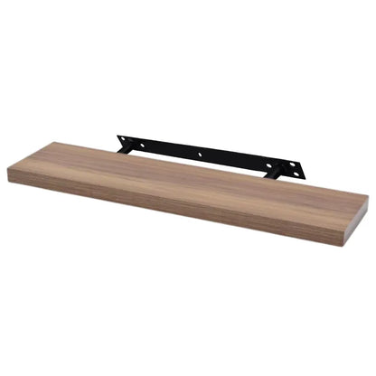 Concealed Floating Bookshelves - 3-Pack - Walnut - 35-7/16 inch (90 cm)