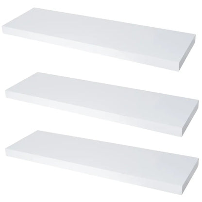Concealed Floating Shelves - Set of 3 - Matte White - 31-1/2 inch (800 mm)
