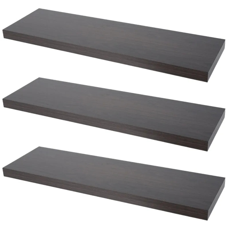 Floating Shelf Set - 3 Pack - Wenge - 31-1/2 inch (80 cm)