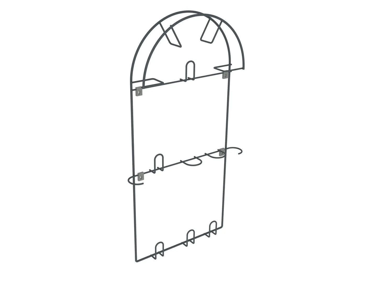 Wall-Mount Vacuum Hose Holder, Vacuum Hose Rack - Large - Charcoal