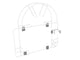Wall Mount Vacuum Hose Holder, Vacuum Hose Hanger - Small - White