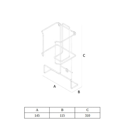 Wall-Mount Iron Holder – White