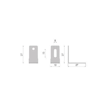 Furniture Brackets - Galvanized Without Cover