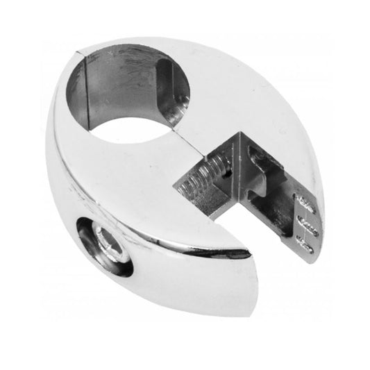 1 inch Board and Glass Connector, Chrome (no insets) NTP 