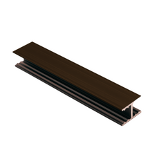 10mm H-Bar Connecting Horizontal Aluminum Profile 560cm - Cognac Anodized