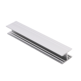 10mm H-Bar Connecting Horizontal Aluminum Profile 560cm - Silver Anodized