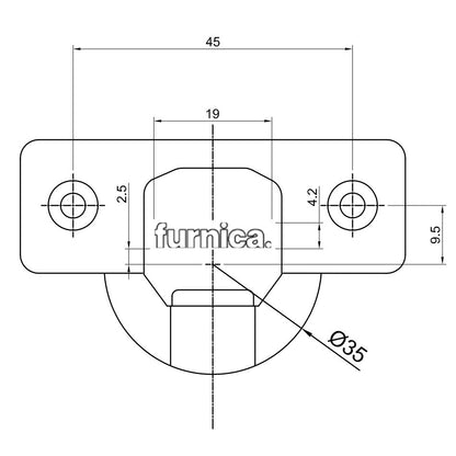 110° Soft-Close Hinge, H0 Mounting Plate with EURO Screws and Covers, Overlay Doors Soft Close Furnica 