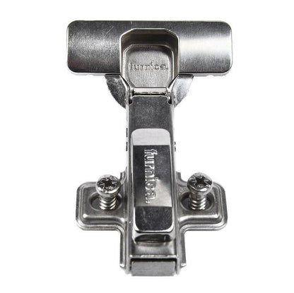 110° Soft-Close Hinge, H0 Mounting Plate with EURO Screws and Covers, Overlay Doors Soft Close Furnica 